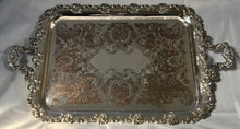 Early Victorian Silver Plate on Copper Serving Tray.