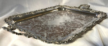 Early Victorian Silver Plate on Copper Serving Tray.
