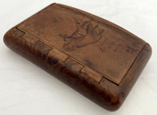 An Early 19th Century Napoleon Bonaparte Burr Wood Snuff Box with Tortoiseshell Interior.