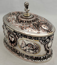 Victorian Silver Plated Relief Casket. Elkington & Co. Circa 1870.