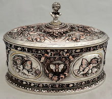 Victorian Silver Plated Relief Casket. Elkington & Co. Circa 1870.