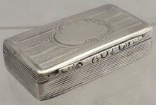 Early Victorian Silver Snuff Box. Birmingham 1841 Neustadt & Barnett. 2 troy ounces.