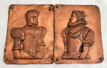 Mary Queen Of Scots and Elizabeth I Pair of Relief Portrait Plaques.