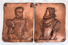 Mary Queen Of Scots and Elizabeth I Pair of Relief Portrait Plaques.
