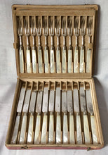 Georgian, George III, Silver & Mother of Pearl Dessert Service for Twelve. Sheffield 1810.