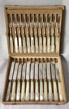 Georgian, George III, Silver & Mother of Pearl Dessert Service for Twelve. Sheffield 1810.