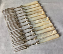 Georgian, George III, Silver & Mother of Pearl Dessert Service for Twelve. Sheffield 1810.