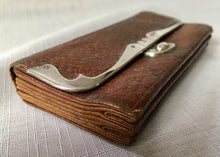 Art Nouveau Silver Mounted Leather Purse. London 1900 Franz Schiebner.