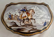 Napoleon Bonaparte Large Porcelain Gilt Metal Mounted Casket of Serpentine Form.