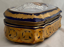 Napoleon Bonaparte Large Porcelain Gilt Metal Mounted Casket of Serpentine Form.