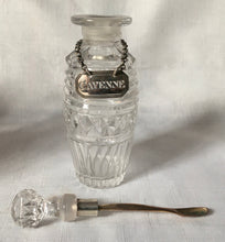 Georgian, George III, Silver Cruet Stand & Later Silver Mounted Bottles. 4.9 troy ounces.