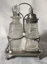 Georgian, George III, Silver Cruet Stand & Later Silver Mounted Bottles. 4.9 troy ounces.