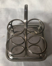 Georgian, George III, Silver Cruet Stand & Later Silver Mounted Bottles. 4.9 troy ounces.