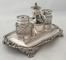George III Silver Inkstand. London 1813 Rebecca Emes and Edward Barnard I. 12 troy ounces.