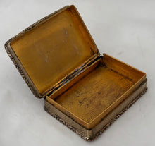 Gilt Metal Table Snuff Box with Engine Turned Detail, circa 1840.
