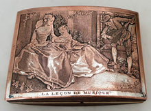 'La Lecon De Musique' French Roller Ink Blotter, After Nicolas Lancret.