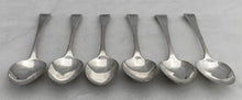 Georgian, George III, Matched Set of Six Regimental Silver Tablespoons for the East York Militia. 13.8 troy ounces.