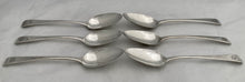 Georgian, George III, Matched Set of Six Regimental Silver Tablespoons for the East York Militia. 13.8 troy ounces.