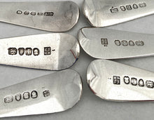 Georgian, George III, Matched Set of Six Regimental Silver Tablespoons for the East York Militia. 13.8 troy ounces.