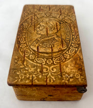 Kaiser Wilhelm II Portrait Profile Treen Snuff Box, circa 1900.
