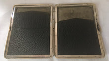 Art Nouveau Silver Mounted Leather Card Case. London 1901 Joseph Schiebner.