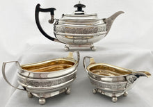 Georgian, George III, Silver Tea Set. London 1810 Robert Hennell I & Samuel Hennell. 33 troy ounces.