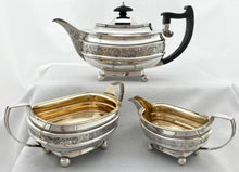 Georgian, George III, Silver Tea Set. London 1810 Robert Hennell I & Samuel Hennell. 33 troy ounces.