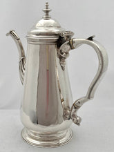 Georgian, George II, Silver Armorial Coffee Pot. London 1752 William Shaw & William Priest. 19.6 troy ounces.