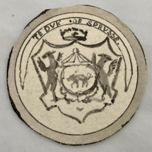19th Century Boxwood Counter Box Enclosing Nine Armorial Watercolour Roundels.