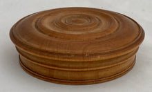 19th Century Boxwood Counter Box Enclosing Nine Armorial Watercolour Roundels.