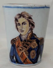 Vice Admiral Lord Horatio Nelson Faience/Delft Tin Glaze Portrait Beaker.