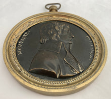 Early 19th Century Napoleon Bonaparte Premier Consul Patinated Bronze Relief Portrait Plaque.
