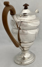 Georgian, George III, Silver Coffee Pot: Arms of Foster & Grazebrook. London 1801 Charles Aldridge. 34.6 troy ounces.