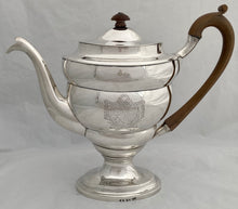 Georgian, George III, Silver Coffee Pot: Arms of Foster & Grazebrook. London 1801 Charles Aldridge. 34.6 troy ounces.