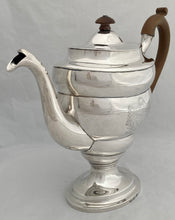 Georgian, George III, Silver Coffee Pot: Arms of Foster & Grazebrook. London 1801 Charles Aldridge. 34.6 troy ounces.