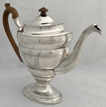 Georgian, George III, Silver Coffee Pot: Arms of Foster & Grazebrook. London 1801 Charles Aldridge. 34.6 troy ounces.