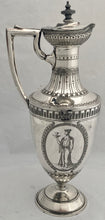 Arts & Crafts Movement Victorian Silver Plated Wine Ewer with Neoclassical Influence.