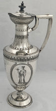 Arts & Crafts Movement Victorian Silver Plated Wine Ewer with Neoclassical Influence.