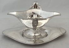 Early 20th Century Silver Plated Double Lipped Sauce Boat & Stand.