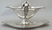 Early 20th Century Silver Plated Double Lipped Sauce Boat & Stand.