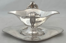 Early 20th Century Silver Plated Double Lipped Sauce Boat & Stand.