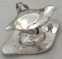 Early 20th Century Silver Plated Double Lipped Sauce Boat & Stand.