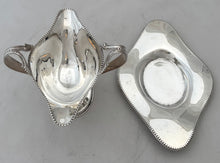 Early 20th Century Silver Plated Double Lipped Sauce Boat & Stand.