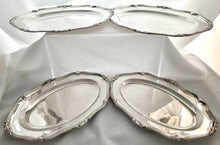 Georgian, George II, Four Silver Meat Dishes. Arms of The 1st Earl Harcourt. London 1753 John Edwards II. 90.8 troy ounces.