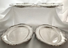 Georgian, George II, Four Silver Meat Dishes. Arms of The 1st Earl Harcourt. London 1753 John Edwards II. 90.8 troy ounces.