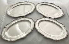 Georgian, George II, Four Silver Meat Dishes. Arms of The 1st Earl Harcourt. London 1753 John Edwards II. 90.8 troy ounces.