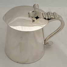 Edwardian Arts & Crafts Silver Lidded Tankard. London 1910 Elkington & Co Ltd. 13.9 troy ounces.