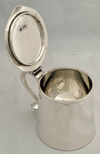 Edwardian Arts & Crafts Silver Lidded Tankard. London 1910 Elkington & Co Ltd. 13.9 troy ounces.