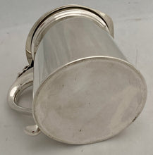 Edwardian Arts & Crafts Silver Lidded Tankard. London 1910 Elkington & Co Ltd. 13.9 troy ounces.