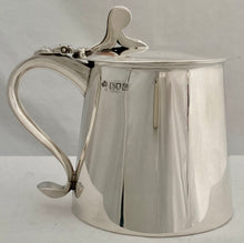 Edwardian Arts & Crafts Silver Lidded Tankard. London 1910 Elkington & Co Ltd. 13.9 troy ounces.